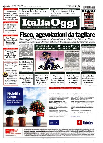 Italia oggi : quotidiano di economia finanza e politica